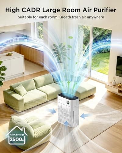 Purificador de Aire KOIOS H13 True HEPA para Hogar y Recámaras de 2500 sq ft