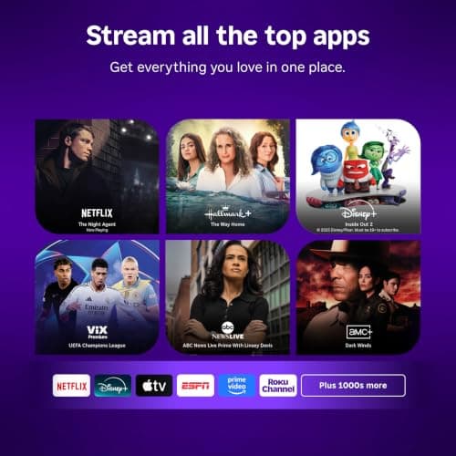 Roku Streaming Stick 4K con control remoto por voz - HDR10+ y Dolby Vision