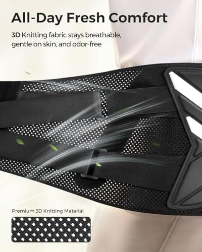Duoorra Back Brace for Men & Women Lower Back Pain Relief, Sciatica Pain Relief, Herniated Disc, Scoliosis-Breathable Back Support Brace with 26° Ergonomic Bionic Curve Support Stays