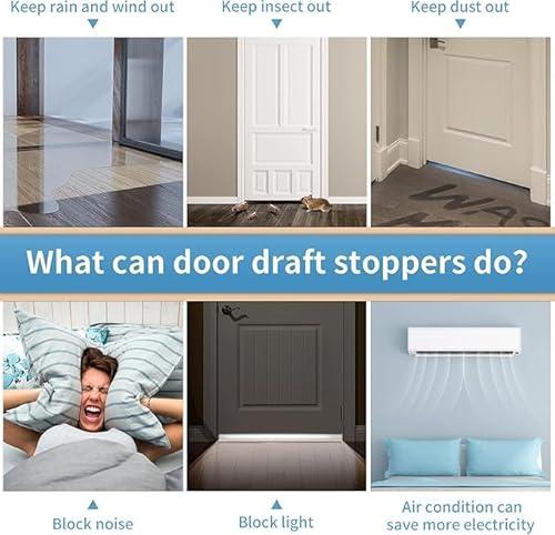 Hojoy Paquete de 2 Burletes Ajustables para Debajo de Puertas, Anticolisión e Insonorizantes