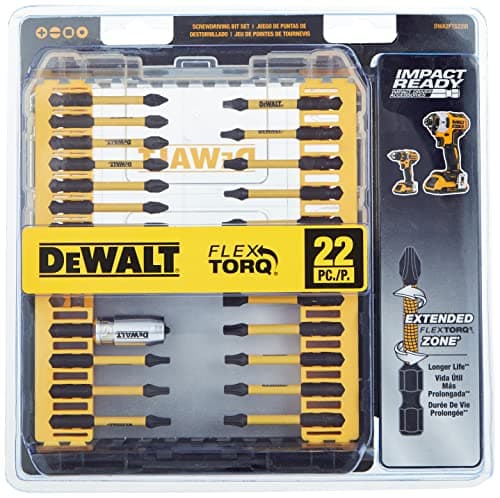 DEWALT FlexTorq Impact Driver Bit Set, 22-Piece (DWA2FTS22IR)