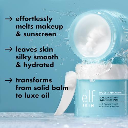 e.l.f. SKIN Mini Holy Hydration! Bálsamo Limpiador Desmaquillante con Ácido Hialurónico (Paquete de 2)