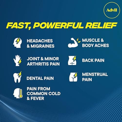 Advil Tablets, Ibuprofen 200mg, Pain Relief, 24 Count