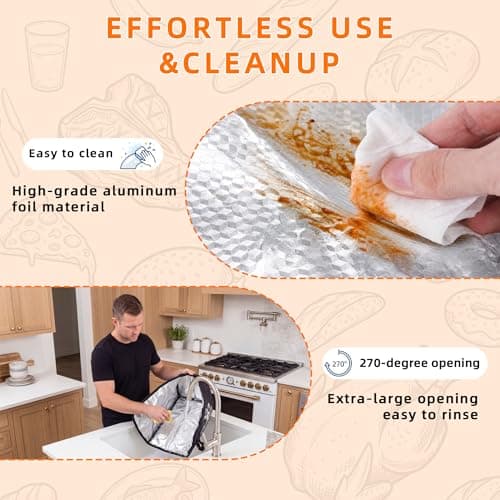 Roseek BBQ Meat Blanket Resting Brisket Bag Rugged 600D Oxford Leakproof Heat Pressed, Father's Day Birthday Wedding Gifts for Men Dad Husband Smoker&Grilling Accessories Backyard Camping Party(21")