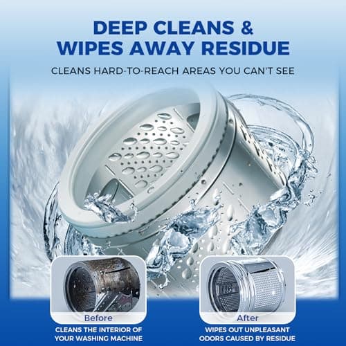 Gihen 48 Washing Machine Cleaner Tablets, Descaler Odor Remover HE Washer