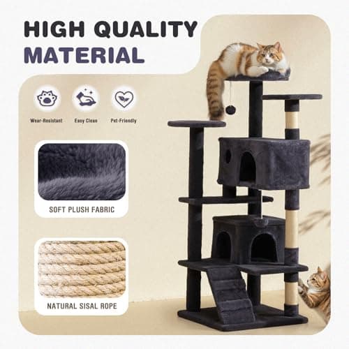 Torre para Gatos Aidoly de 54 Pulgadas con Rascadores de Sisal