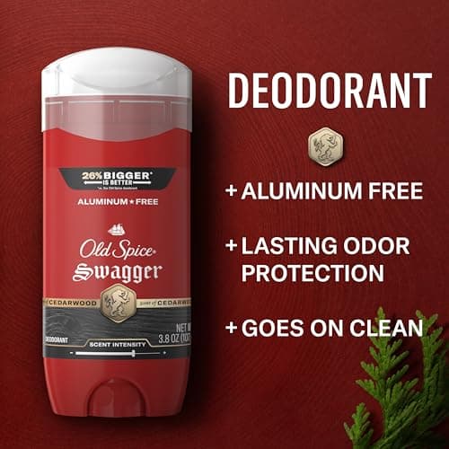 Desodorante Old Spice para Hombre, Sin Aluminio, Aroma Swagger, Paquete de 3 de 3.8 oz
