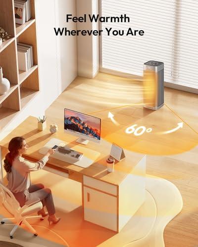 Calentador Cerámico Portátil Gaiatop 1500W con Termostato y Control Remoto