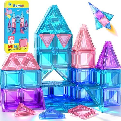 Mini Magnetic Tiles Kids Toys Travel Essential Games STEM Educational Toys