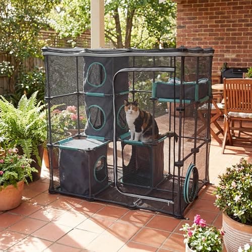 Mega Kit de Juego Catio Kitty City para Gatos - Uso Exterior e Interior