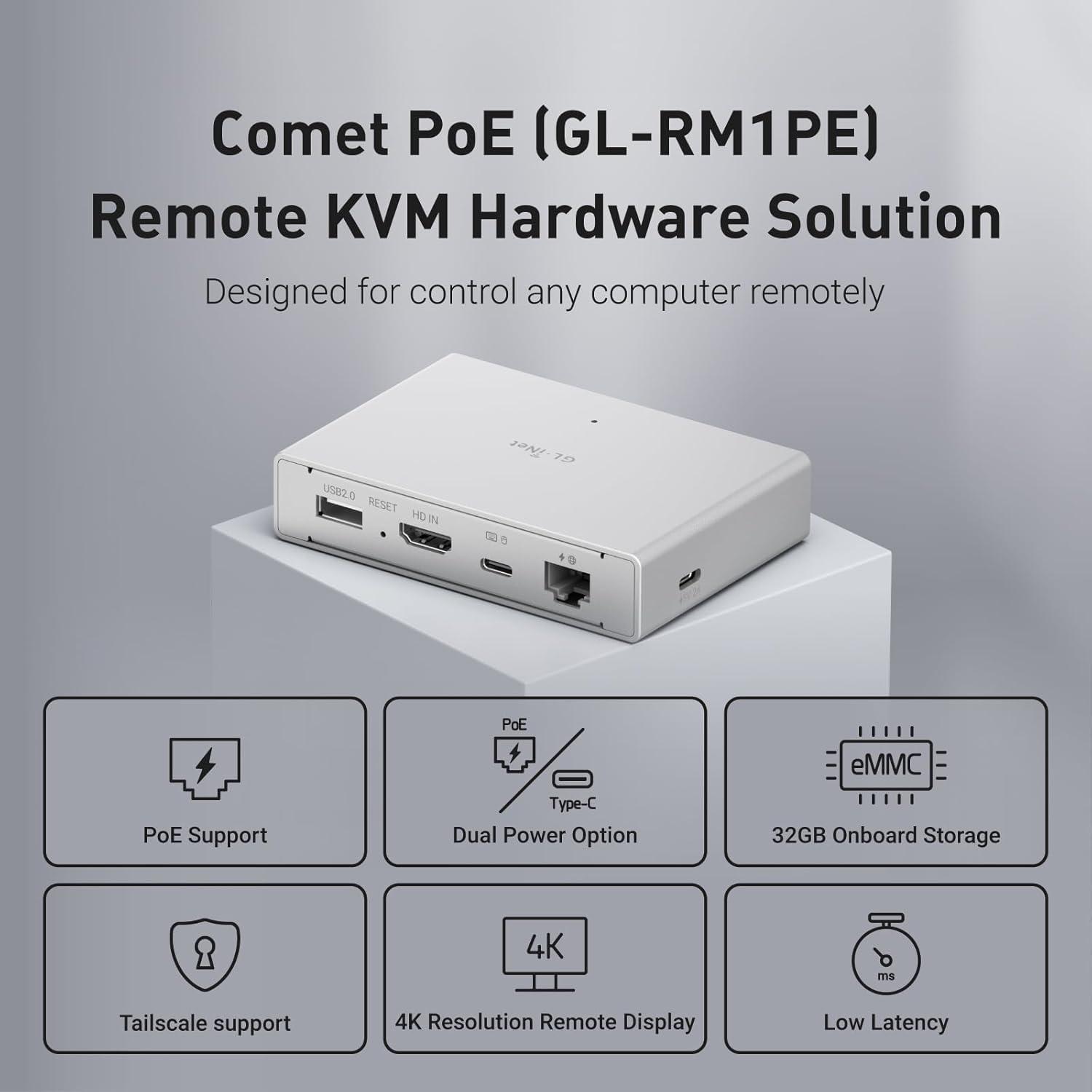 GL.iNet Comet PoE (GL-RM1PE) Remote KVM Control Over Internet