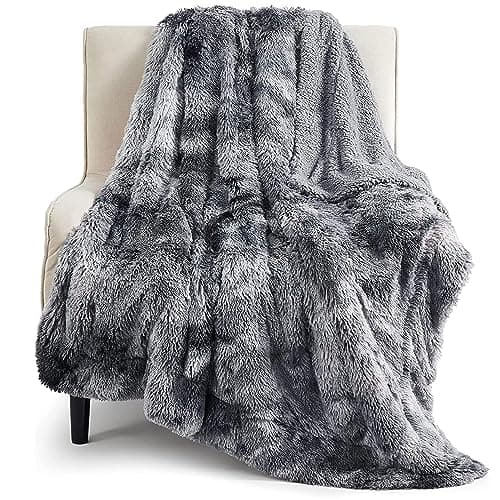 Bedsure GentleSoft Fluffy Fuzzy Faux Fur Throw Blanket for Couch, Soft Sherpa Fleece Cozy Gifts for Women, Plush Bed Blanket Room Decor for Men, Thick Warm Teen Gifts Winter Beddin
