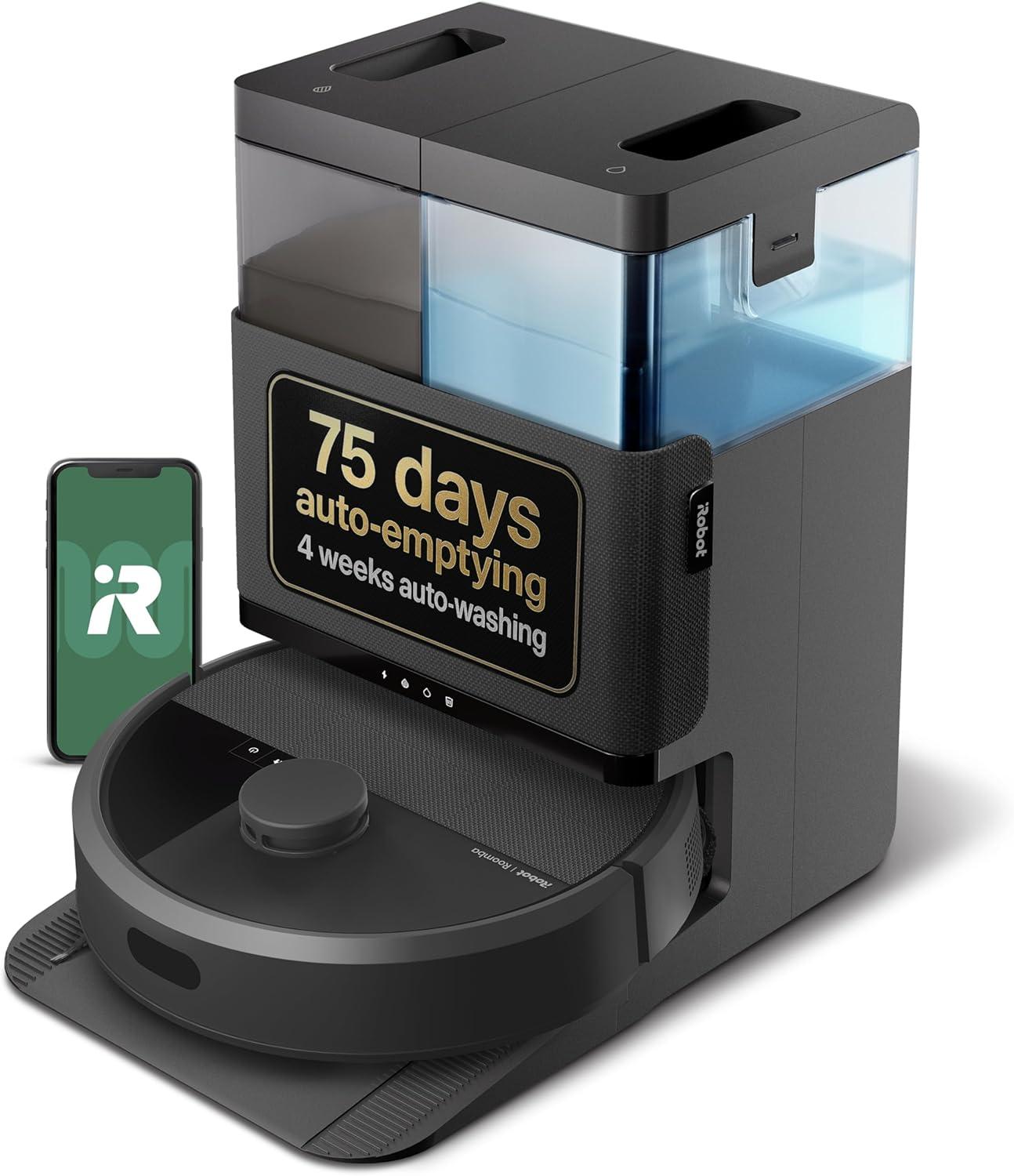 iRobot Roomba Plus 405 (G181) 2in1 Vacuum & Mop Robot with AutoWash Dock - Dual Spinning Mop Pads